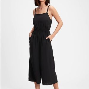 NWT - GAP black - square neck jumpsuit - size L